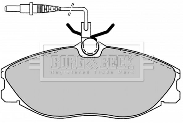 BORG & BECK Комплект тормозных колодок, дисковый тормоз BBP1443